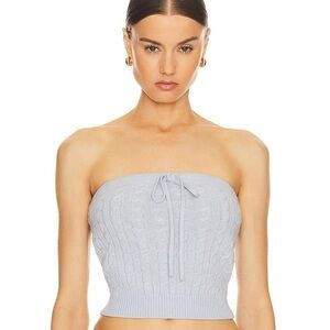 Baby Blue Wool Tube Top